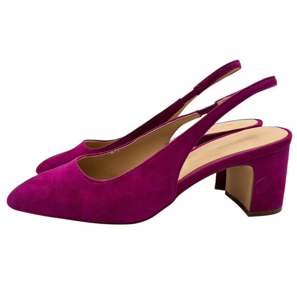 Ann Taylor Women's Magenta Brazilio Camelia Slingback‎ Sandals Size 8M - Picture 5 of 11